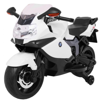 Motor na akumulator BMW K1300S dla dzieci Biały + Kółka pomocnicze + Dźwięki Światła + Wolny Start